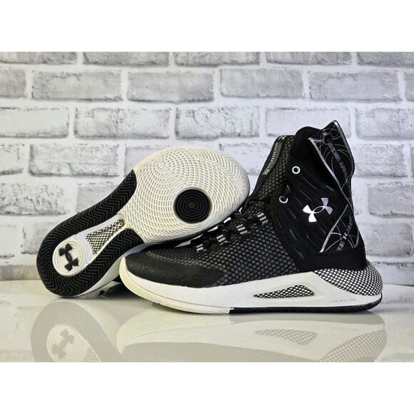 Under Armour Volleyball Shoe Womens 6 Black Hi HOVR Highlight Ace Logo 3023708 - Picture 1 of 6